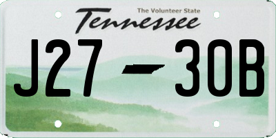 TN license plate J2730B