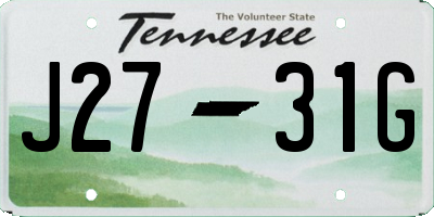TN license plate J2731G
