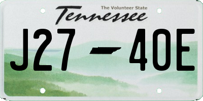 TN license plate J2740E