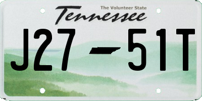 TN license plate J2751T