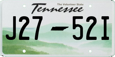 TN license plate J2752I