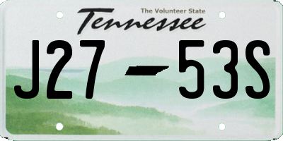 TN license plate J2753S