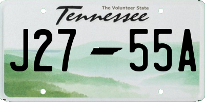 TN license plate J2755A