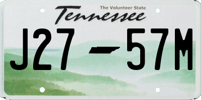 TN license plate J2757M