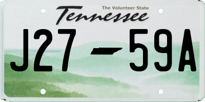 TN license plate J2759A