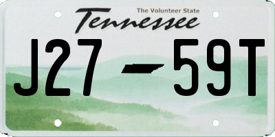 TN license plate J2759T