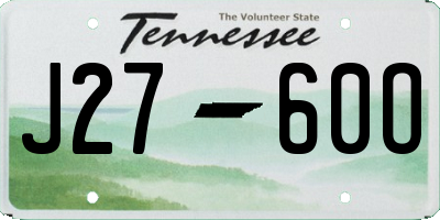 TN license plate J2760O