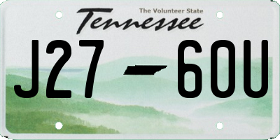 TN license plate J2760U
