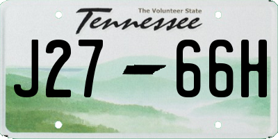 TN license plate J2766H