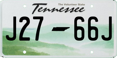 TN license plate J2766J
