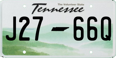 TN license plate J2766Q