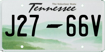 TN license plate J2766V