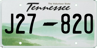 TN license plate J2782O