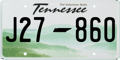 TN license plate J2786O