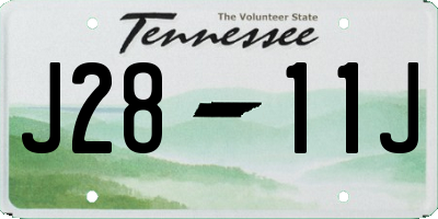 TN license plate J2811J
