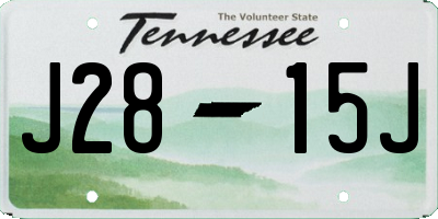 TN license plate J2815J