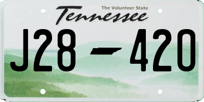 TN license plate J2842O