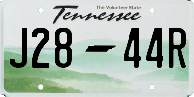 TN license plate J2844R