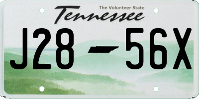 TN license plate J2856X