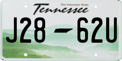 TN license plate J2862U
