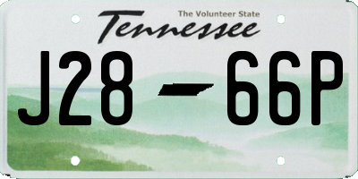 TN license plate J2866P