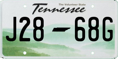 TN license plate J2868G
