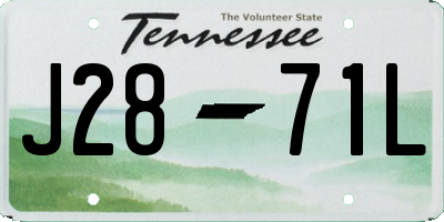 TN license plate J2871L