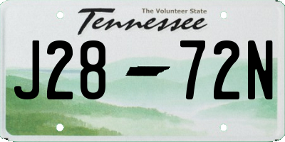 TN license plate J2872N