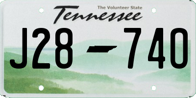 TN license plate J2874O