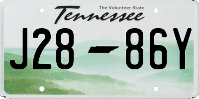 TN license plate J2886Y