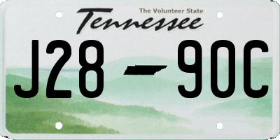 TN license plate J2890C