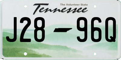 TN license plate J2896Q