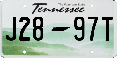 TN license plate J2897T