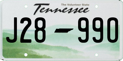 TN license plate J2899O