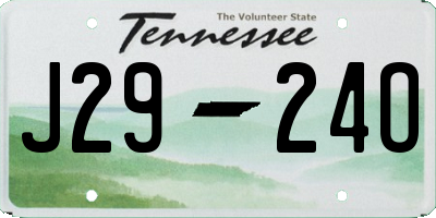 TN license plate J2924O