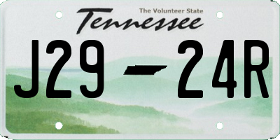TN license plate J2924R