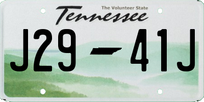TN license plate J2941J