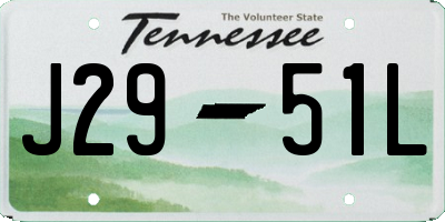 TN license plate J2951L