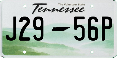 TN license plate J2956P