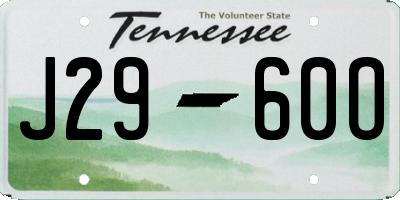 TN license plate J2960O