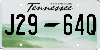 TN license plate J2964Q