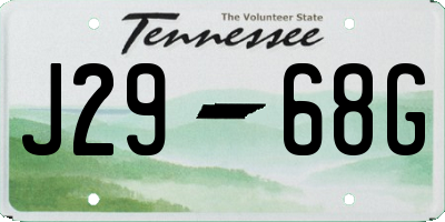 TN license plate J2968G