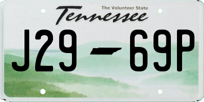 TN license plate J2969P