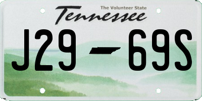 TN license plate J2969S
