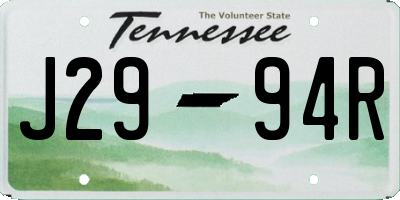TN license plate J2994R