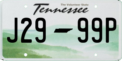TN license plate J2999P