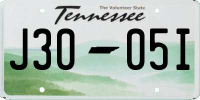 TN license plate J3005I