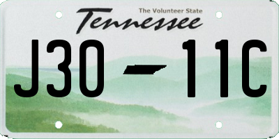 TN license plate J3011C