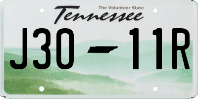 TN license plate J3011R