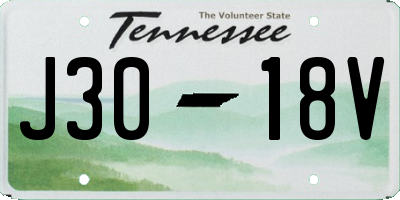 TN license plate J3018V
